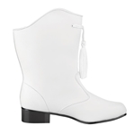 Style Plus 1225 White Leather Majorette Boots with Tassel