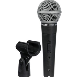 Shure SM58S Wired Microphone with On/Off Switch and Mic Clip
